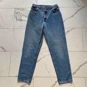 Vintage 1970s 70s Levi’s 15951 Orange Tab Jeans Women’s Size 12 Med Distressed